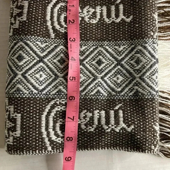 New handcrafted Alpaca Jarka Scarf brown/white unisex - Picture 9 of 10